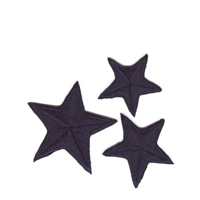 Marinblå stjärnor olika storlekar
