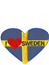 Sverigeflagga hjärtformad