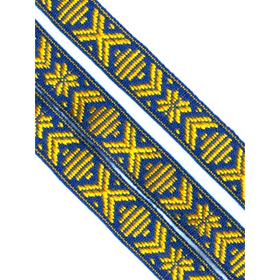 Hemslöjdsband gult och blått