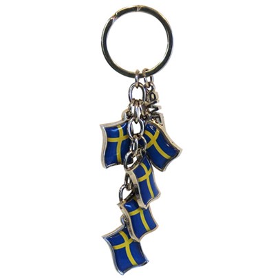 Nyckelring Sweden 5 flaggor