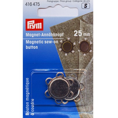 Magnetknappar 25 mm Silver