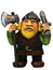 Viking utan horn med Yxa & svärd 6 cm
