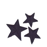 Marinblå stjärnor olika storlekar