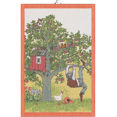 Handduk Pettson & Findus Äppelträd